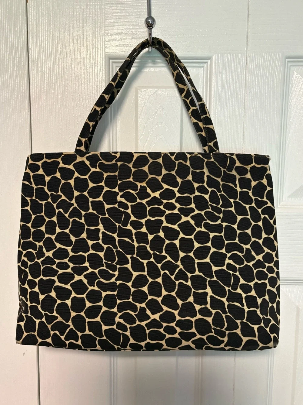 kate spade Black & Cream Giraffe Print Tote